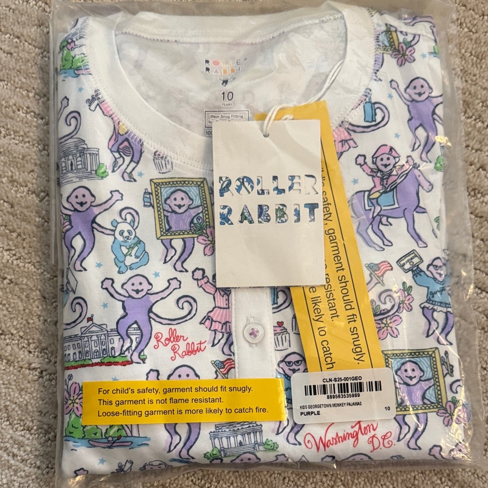 Roller Rabbit Kids Georgetown Monkey Pajamas Pajama Set